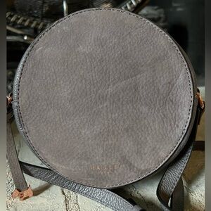 Radley London Charcoal Leather Suede Circular Crossbody Bag